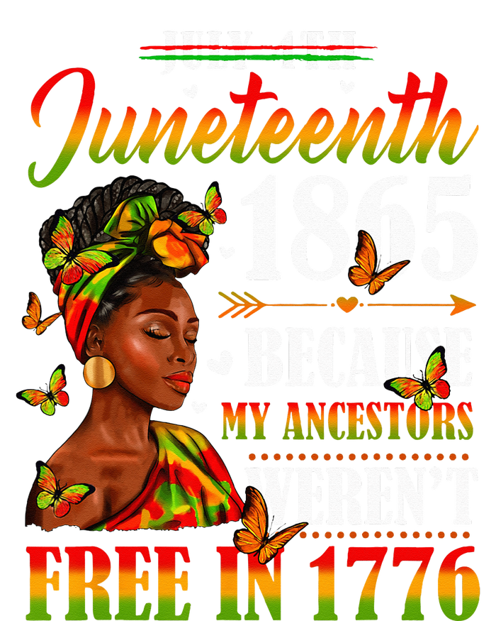 Juneteenth Black Wo Because My Ancestor Weren't Free 1776 High Crown Mesh Back Trucker Hat