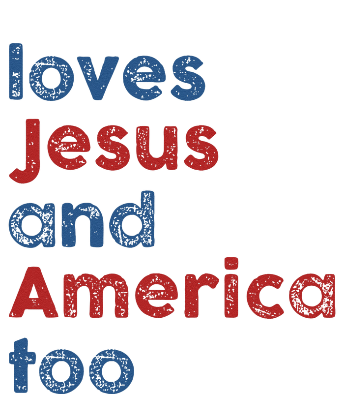 Loves Jesus And America Too 4th of July Proud Tote Bag