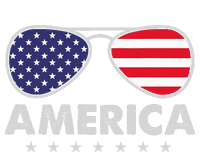 America Independence Day Funny Glasses Flag T-Shirt