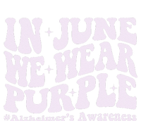 In June We Wear Purple Alzheimer's Awareness Groovy & Wavy Youth Performance Sprint T-Shirt