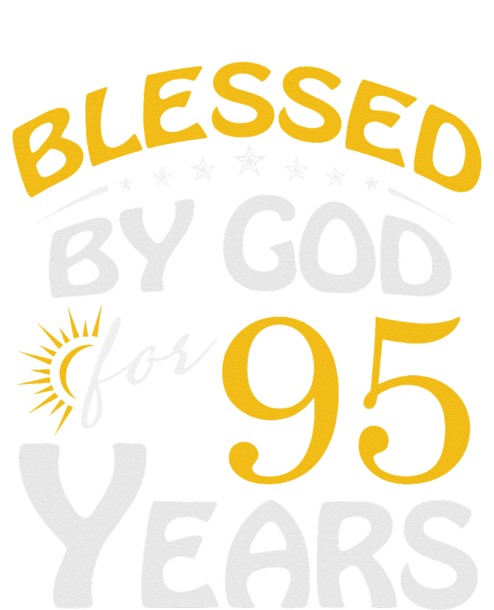 Vintage Blessed by God For 95 Years Old Happy 95th Birthday T-Shirt