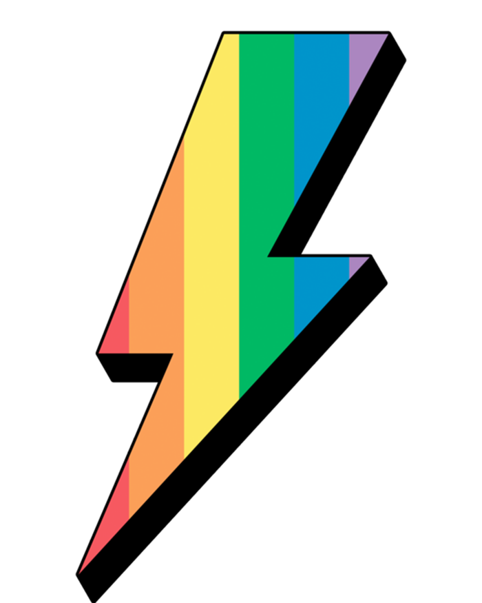 Lgbtq Rainbow Vintage Bolt Of Lightning Retro Lgbt Pride Gift T-Shirt