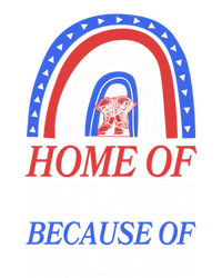 Home Of The Free Because Of The Brave 4th Of July Rainbow Gift Kids Long Sleeve Shirt