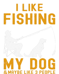 I Like Fishing My Dog And Maybe 3 People Funny Fishing Softstyle Adult Sport Polo