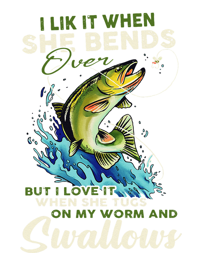 I Like It When She Bends Over Fishing Fisherman Fish Vintage Hoodie