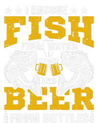 I Rescue Fish From Water Beer From Bottle Funny Fishing Poster