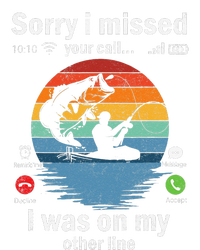 Funny Sorry I Missed Your Call Was On Other Line Fishing Cooling Performance Long Sleeve Crew