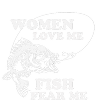 Love Me Fish Fear Me Funny Fathers Day Present For Women's Perfect Tri Tunic Long Sleeve Shirt