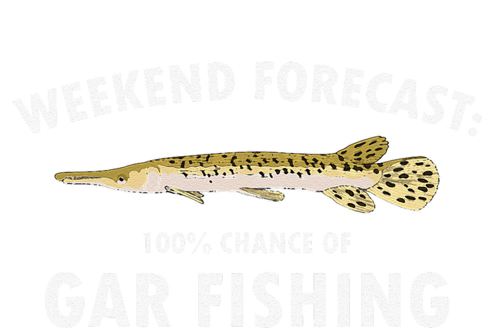 Funny Weekend Forecast Alligator Gar Fishing T-Shirt