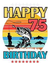 Happy Birthday 75 Year Old Birthday Fishing Fishermans 75th T-Shirt