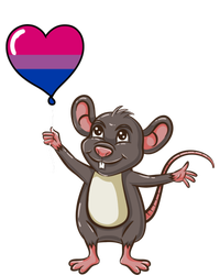 Mouse Heart Balloon Bisexual Pride Gift Sweatshirt Cinch Pack Bag