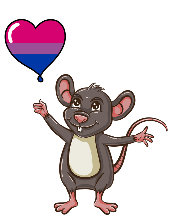 Mouse Heart Balloon Bisexual Pride Gift Sweatshirt Cinch Pack Bag