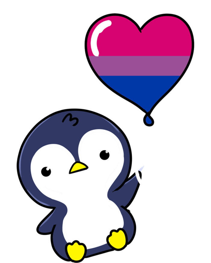 Penguin Balloon Bisexual Pride Gift T-Shirt