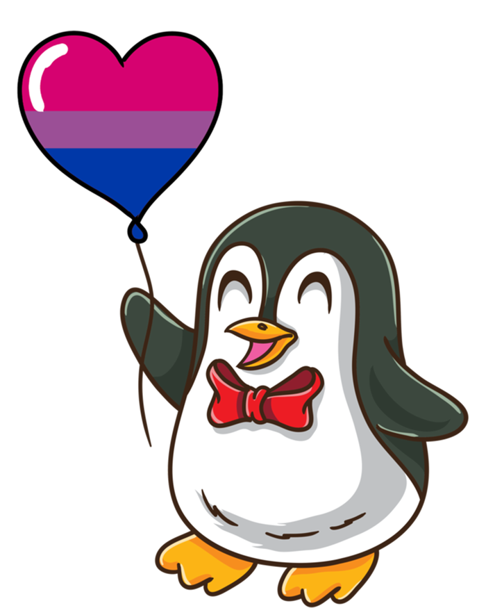 Penguin Heart Balloon Bisexual Pride Gift T-Shirt