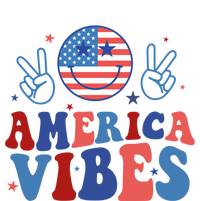 America Vibes Groovy Smile Emotion Usa Flag 4th Of July Gift Sweatshirt Cinch Pack Bag