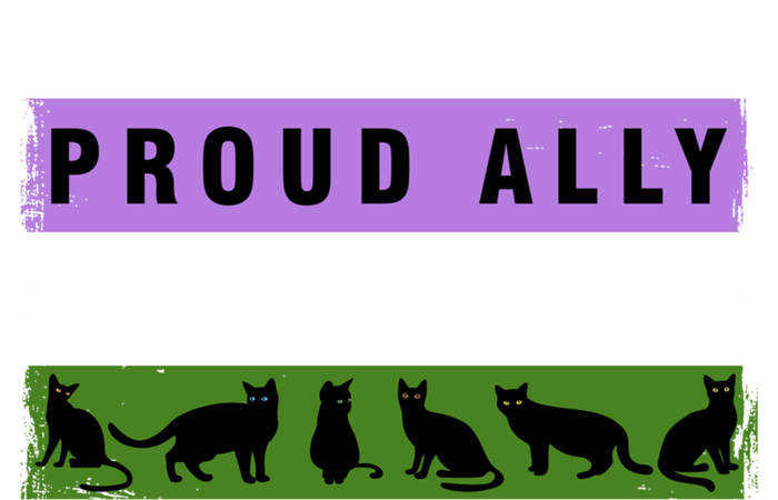 Proud Ally Genderqueer Cats Pride Cool Gift Kids Tie-Dye T-Shirt