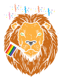 Rainbow Flag Lion Lgbt Pride Month Gay Ally Animal Gift Premium T-Shirt