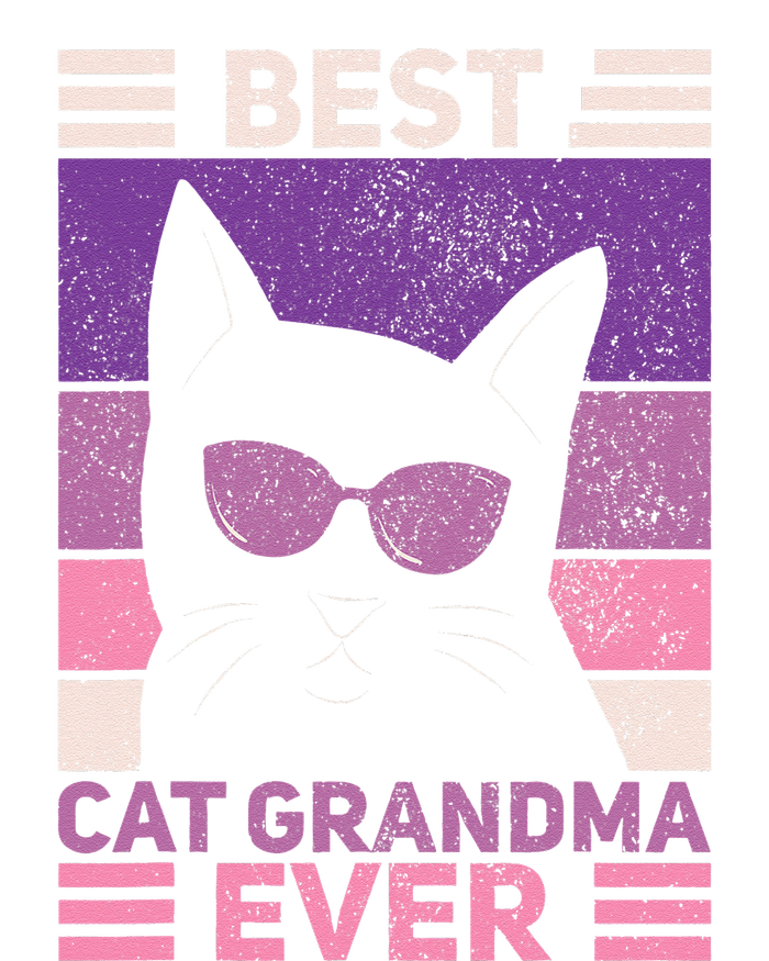 Best Cat Grandma Ever Women Cat Lover Funny Black Cat Themed Tall Long Sleeve T-Shirt