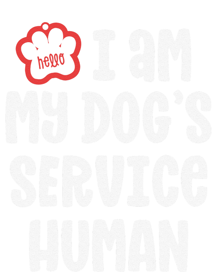 Funny Service Dog For Women I Am My Dogs Human Gift Cooling Performance Long Sleeve Crew