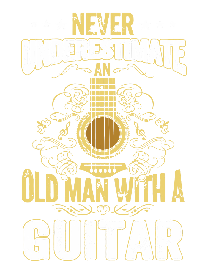 Never Underestimate An Old Man With A Guitar Acoustic Player Women's V-Neck T-Shirt