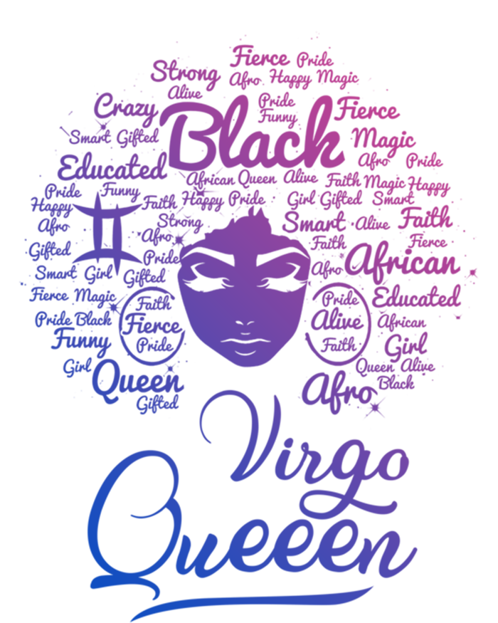 Virgo Queen Black Queen Birthday Funny Gift Zodiac Funny Gift T-Shirt