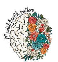 Mental Health Matters Brain Flowers Kids T-Shirt