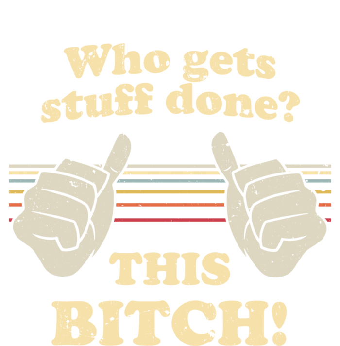 Bitches Get Stuff Done Aoc Who Gets Stuff Done? This Bitch Meaningful Gift Women's Flannel Pajama Set