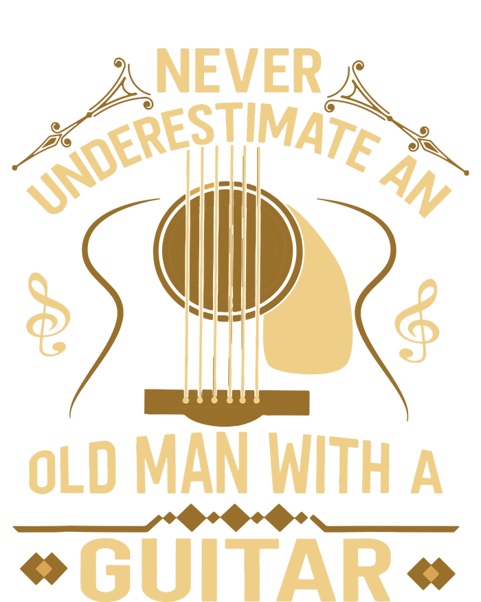 Never Underestimate An Old Man With A Guitar Acoustic Player Cooling Performance Long Sleeve Crew