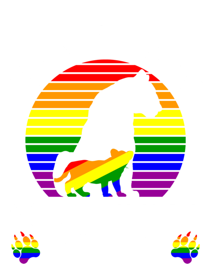 Wo Mama Lion No Matter What Lgbt Pride Support Rainbow Gift Insulated Varsity Jacket