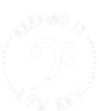 Retro Bass Clef Music Keeping It Low Key Musician Humor T-Shirt