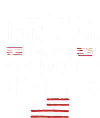 Undefeated 2time World War Champs 4th Of July American Flag Meaningful Gift Ceramic Bell Ornament