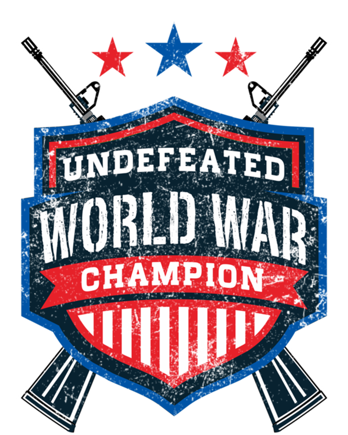 Undefeated World War Champion Veteran Champs Retired Soldier Gift Ladies Long Sleeve Shirt