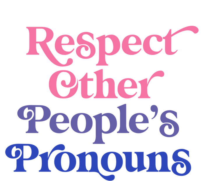 Respect Other Peoples Pronouns Bisexual Lgbtqia Pride Flag Gift Women's Tri-Blend 3/4-Sleeve Raglan Shirt