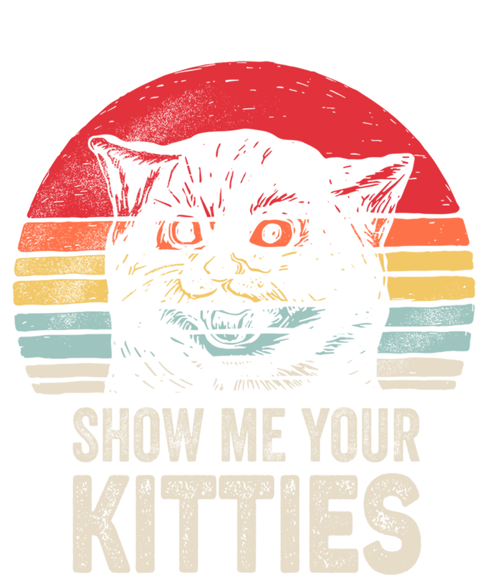 Retro Show Me Your Kitties Gift Funny Gift For Cat Lover Vintage Gift Kids Sweatshirt