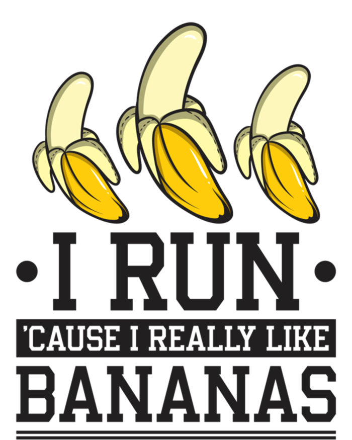 Runner I Run Because I Like Bananas Marathoner Funny Running Gift Womens Funnel Neck Pullover Hood