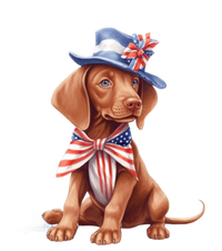 Vizsla Dog Puppy USA Flag American Patriotic Dogs 4th Of July Sweatshirt