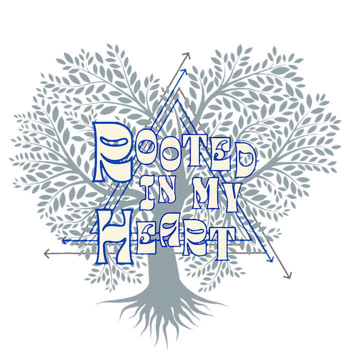 Blue Rooted in my Heart Cooling Performance Crew T-Shirt