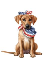 Rhodesian Ridgeback Dog Puppy USA Flag Cute American Dogs Kids Hoodie