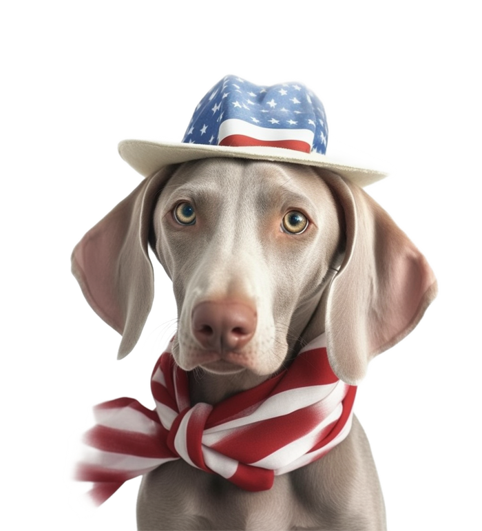 Weimaraner Dog Cute Weimaraners Puppy USA Flag Hat Valucap Bio-Washed Visor