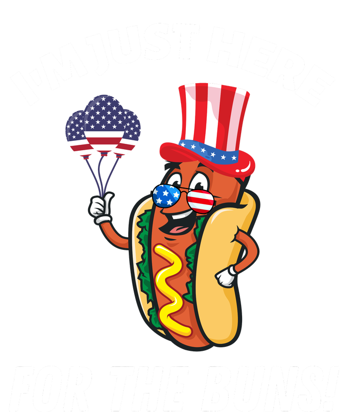 Funny IM JUST HERE FOR THE BUNS Patriotic Hot Dog Grommeted Golf Towel