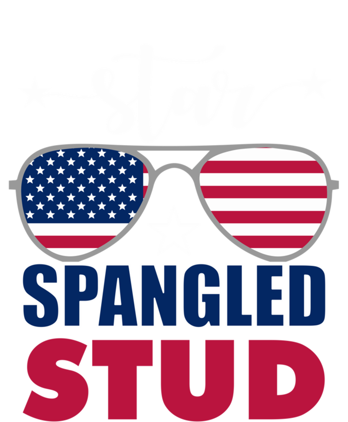 America Star Spangled Stud Graphic Funny Gift Sustainable Knit Beanie