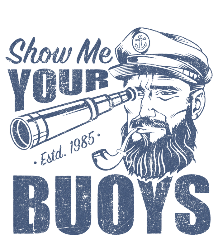 Show Me Your Buoys Adult Humor Funny Pontoon Boat Captain Women's Perfect Tri Rocker Tank