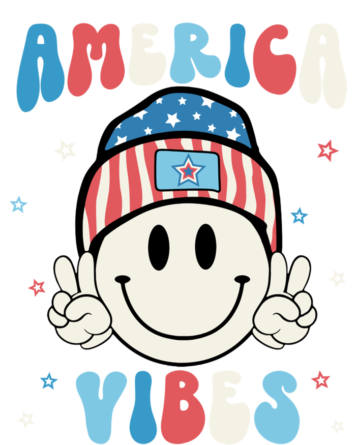 Groovy America Vibes Hippie Usa Flag Hat Freedom 4th Of July Great Gift Toddler Sweatshirt