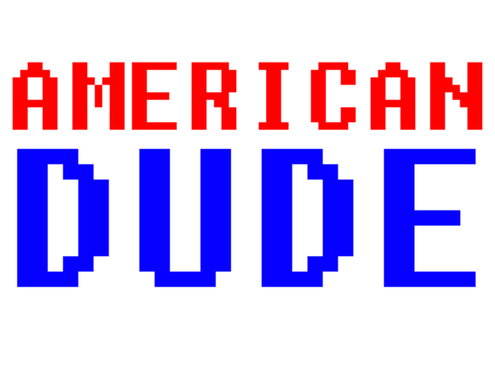 American Dude With Mustache Graphic Gift Cute Gift T-Shirt