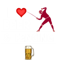 I Love Beer And Fencing Lunge Parry Sword Fighting Ing Gift Women's T-Shirt