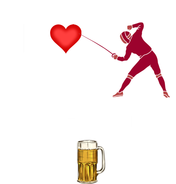 I Love Beer And Fencing Lunge Parry Sword Fighting Ing Gift Women's T-Shirt