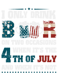 I Only Beer On Two Occasions Retro Us Flag 4th Of July Great Gift Women's V-Neck T-Shirt