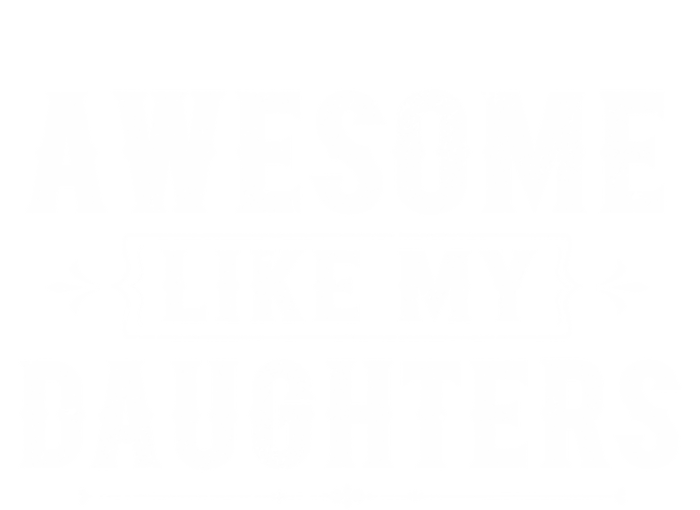 Awesome Like My Daughters Dad Funny Fathers Day Cute Gift Stripe Pom Pom Beanie