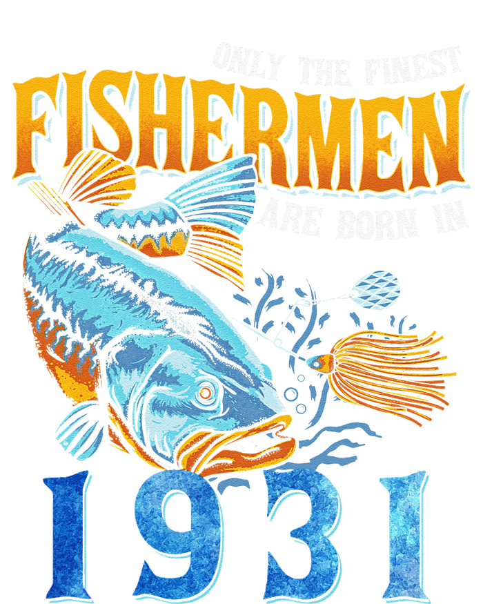 Retro Vintage Fisherman Are Born In 1931 Fishing Birthday Tall Sweatshirt