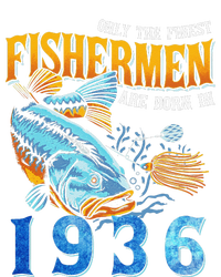 Retro Vintage Fisherman Are Born In 1936 Fishing Birthday T-Shirt